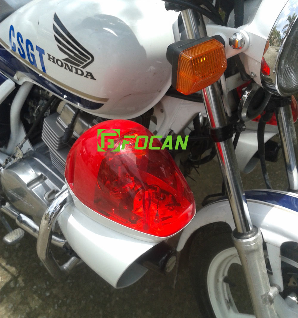Focan Police Motorcycle Rear Warning Tail Signal Pole LED Strobe Light