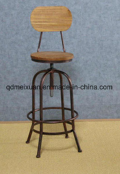 American Retro Bar Chairs Solid Wood Do Old, Wrought Iron Chair Lift Bar Chair High Rotating Bar Chair Adjustable Chair (, M-X3218)