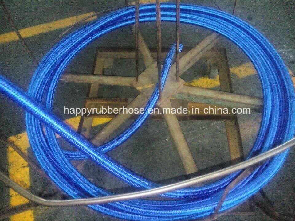 SAE 100 R5/Wire and Fiber Braid Textile Covered Hydraulic Rubber Hose for Petroleum Base Hydraulic Fluids