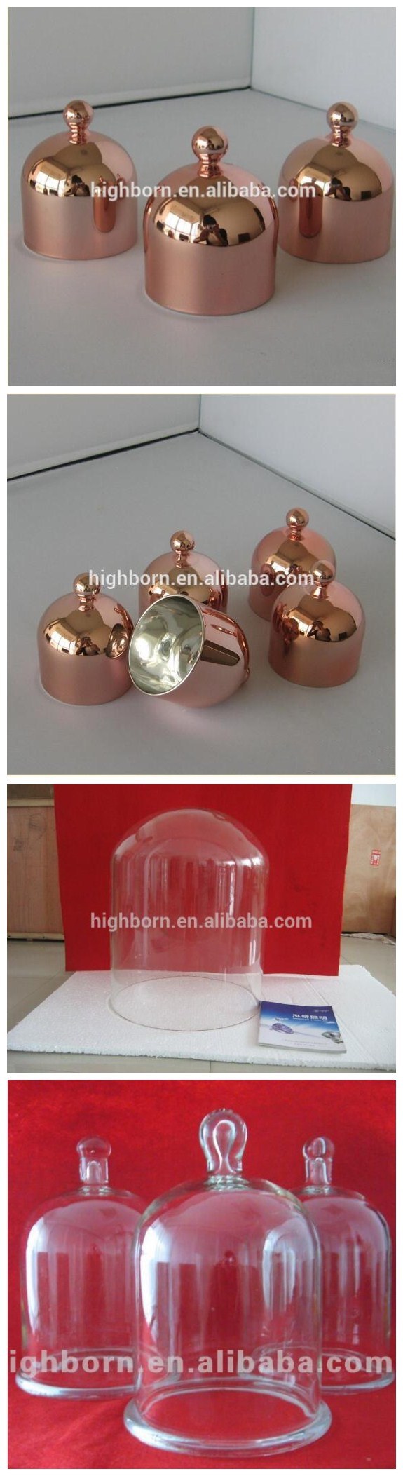 Baibo Glass Vacuum Bell Jar with Knob Top