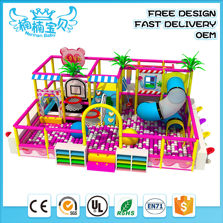 Kids Zone Small Rainbow Crochet Playground with Ball Pit Equipment