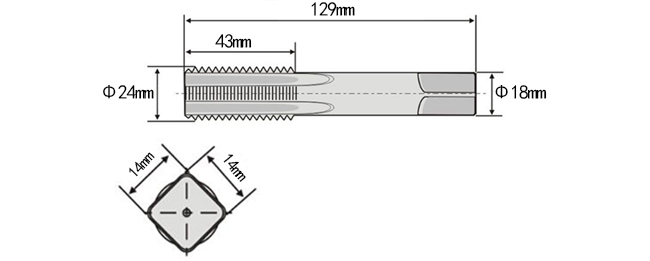 China Manufacturer HSS 3 PCS Hand Taps Set for Machine Tools