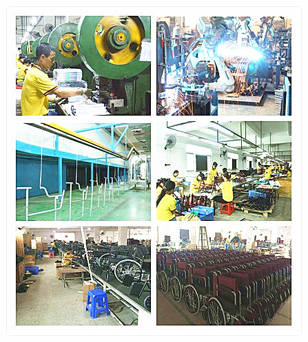 China Factory Made Steel Transport Wheelchair