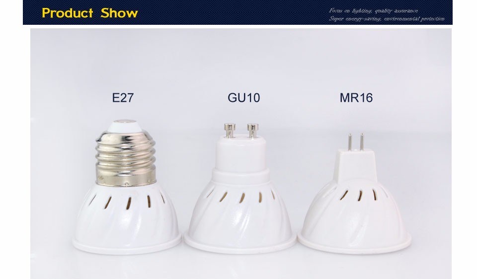 GU10/MR16 High Power Spotlingt E27 Energy Saving LED Lamp with Pin