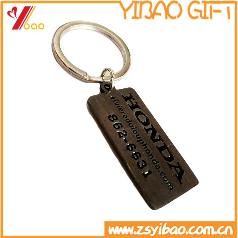 PU Leather Zinc Alloy Key Chain with Custom Size (YB-PK-01)