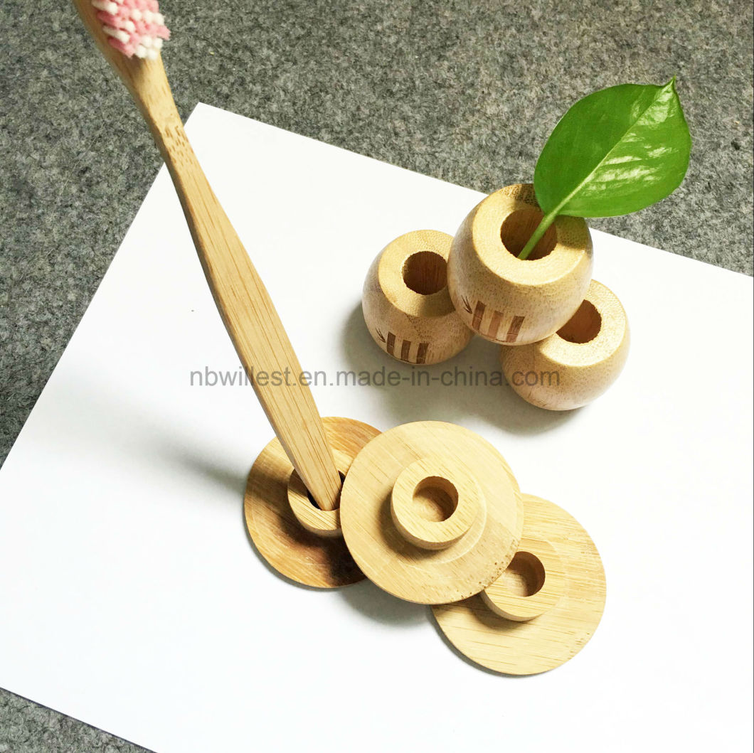 Customized Logo Toothbrush Holder Made of Bamboo