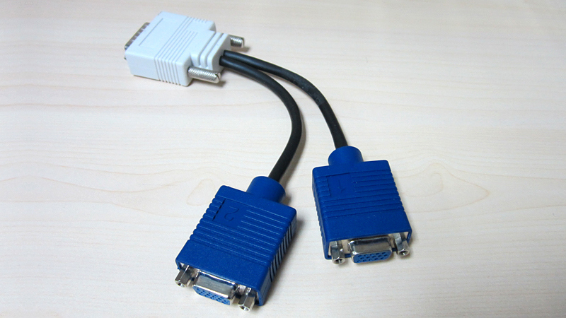 DMS59 to Dual 15pin VGA Y Video Splitter Cable