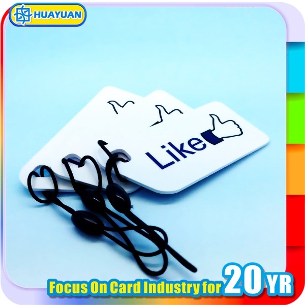 Barcode printing RFID NTAG213 NFC loyalty plastic Key tag