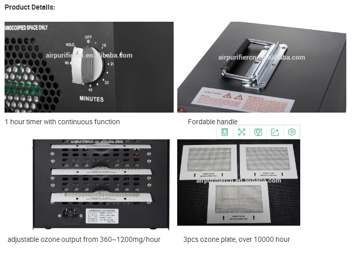 1.2g Adjustable Frequency High Voltage Ozone Generator