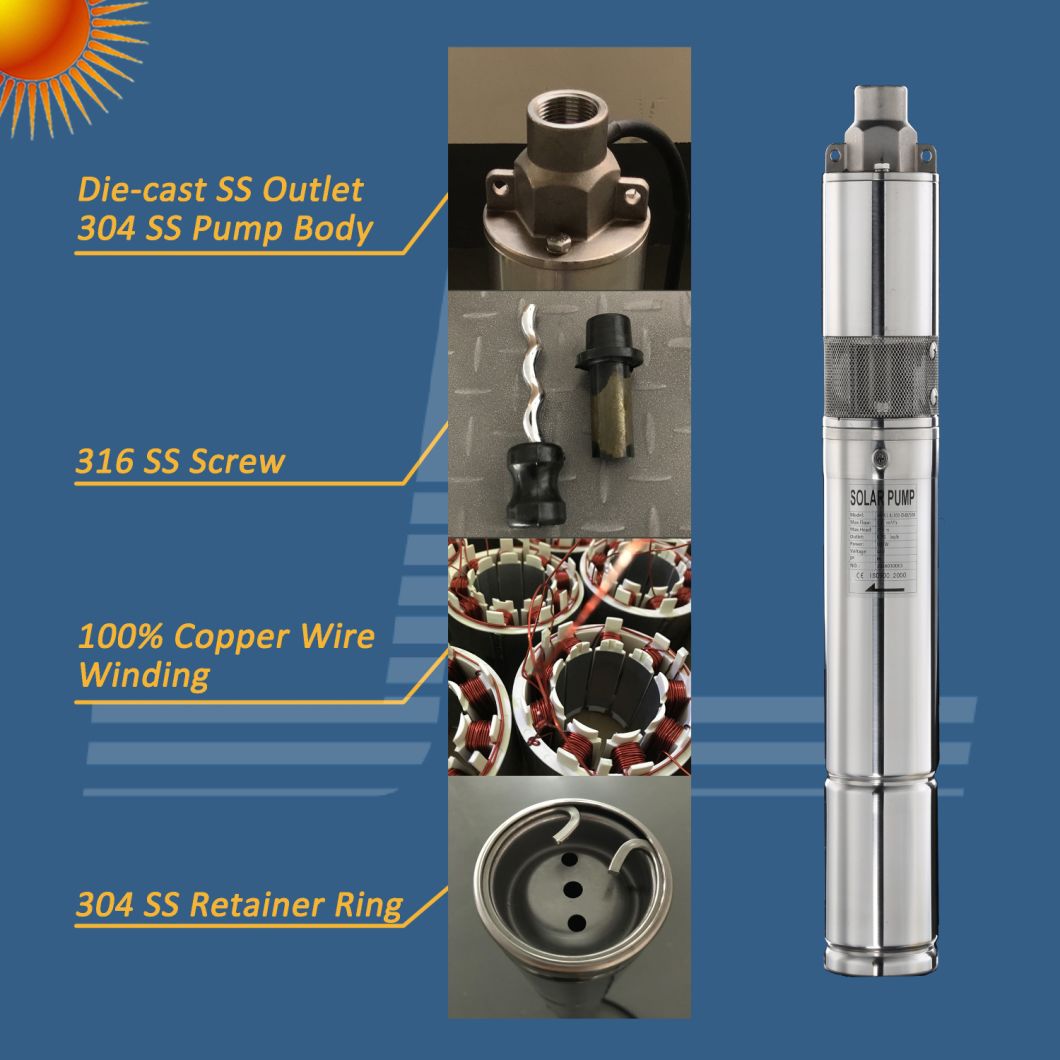 24V 80W Solar DC Water Pump, Solar Screw Pump, Solar Helical Rotor Pump