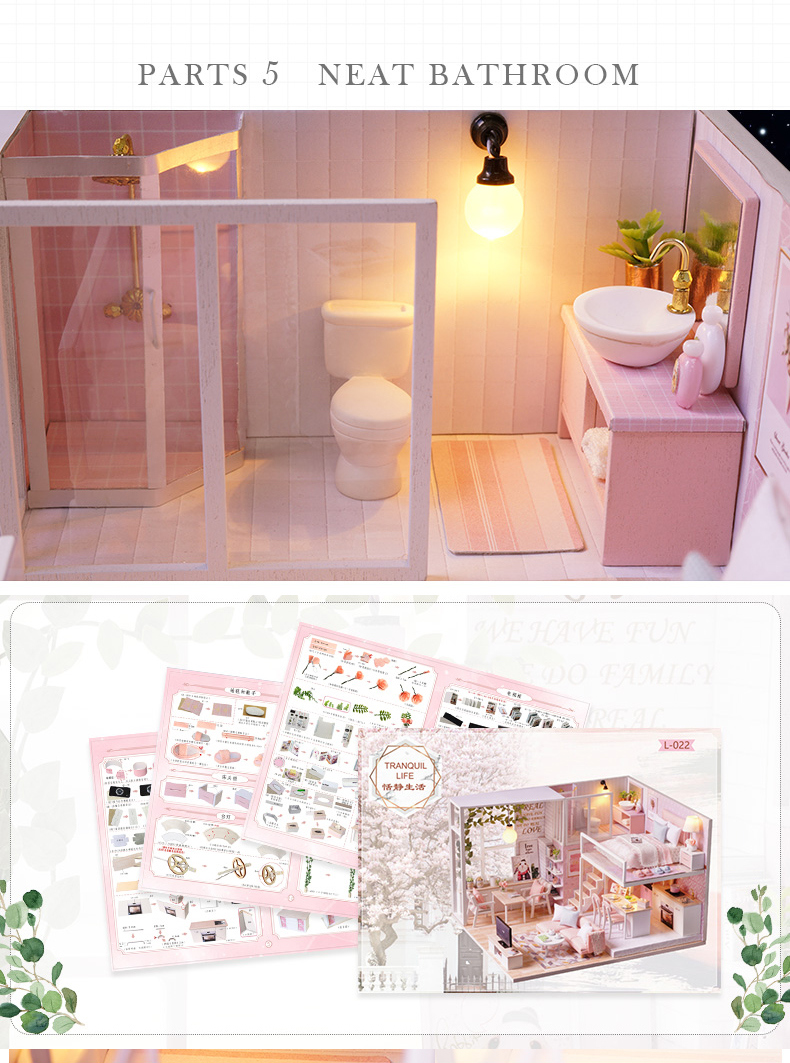 Cuteroom DIY Doll House Gift Miniature Children Toy L-022