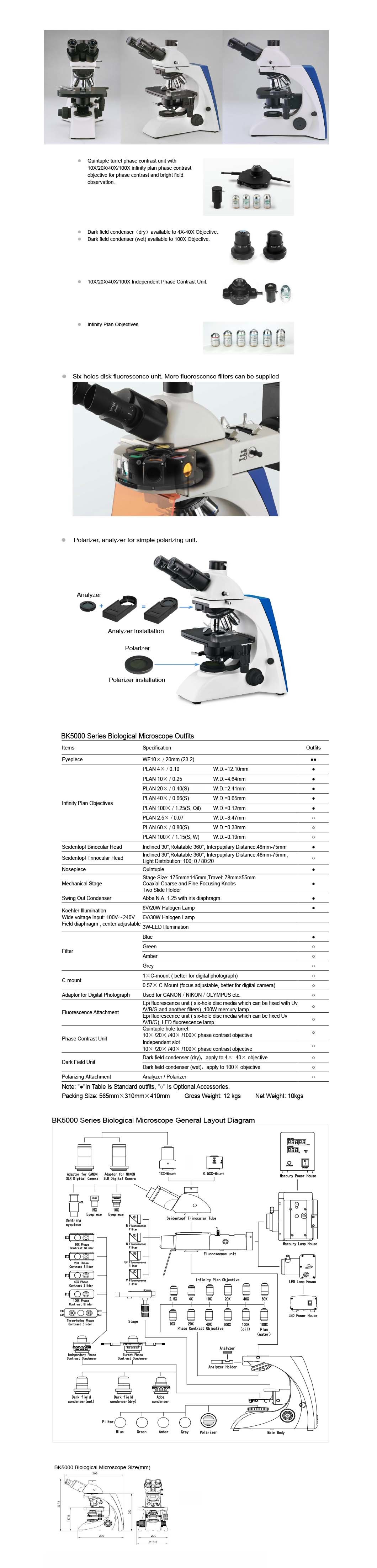 Factory Direct Sale Microscopes a Level Biology with Bk6000