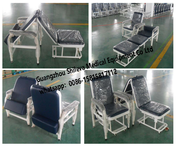 Patient Accompany Sleeping Chair Movable Hospital Medical Waiting Chair