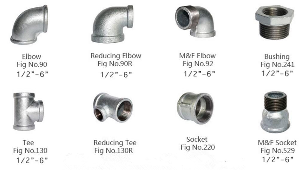 Water Pipe Fitting Black Cross Malleable Iron Pipe Fittings