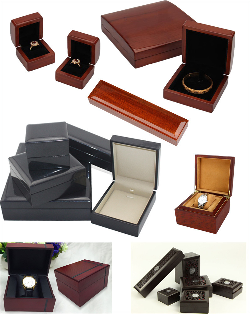 Blue Paper Jewelry Packing Box Fashion PU Jewelry Box