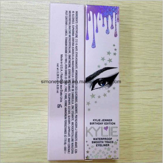 New Kylie Pink Delicate Soft Waterproof Non-Blooming Eyeliner in Pen Black Liquidity