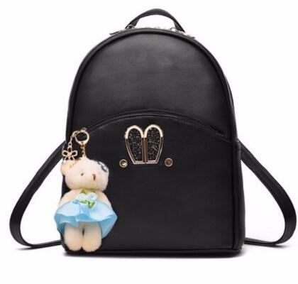 Leisure Fashion Leather Travel Bags Unique Satchel Shoulder School Rucksack Backpack for Women's Girls