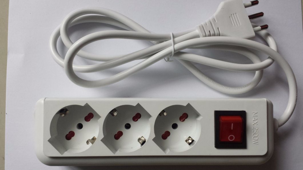 6 Outlet 16A/250V Italy Power Strip Extension Socket with Switch