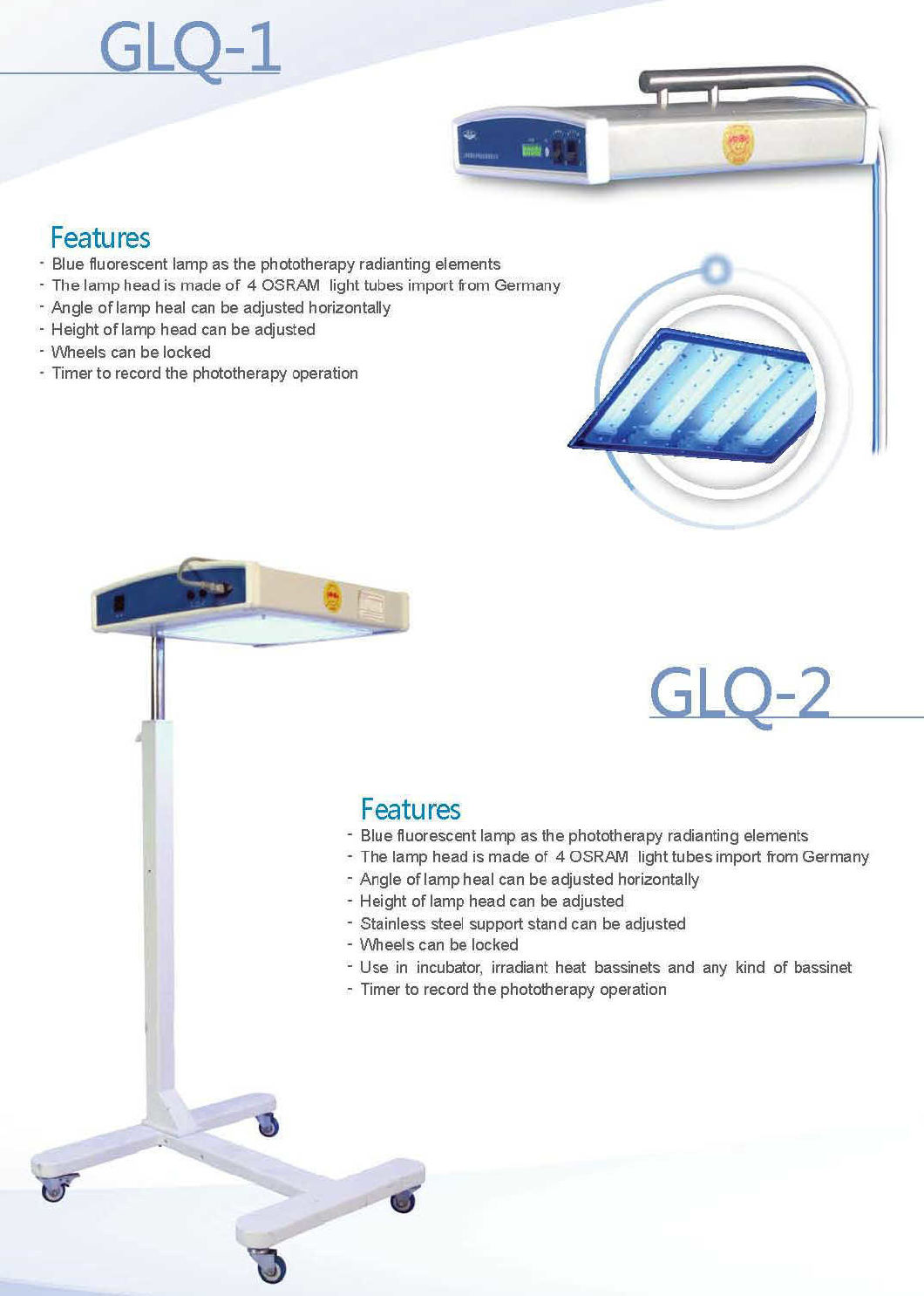 Infant Bilirubin Phototherapy Equipment Glq-2 (infant phototherapy unit)