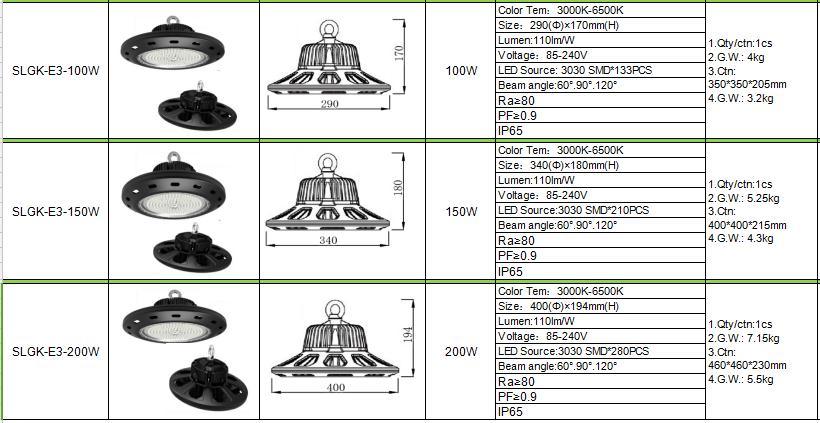 High Quality Good Price Warehouse Use 200W LED High-Bay Light