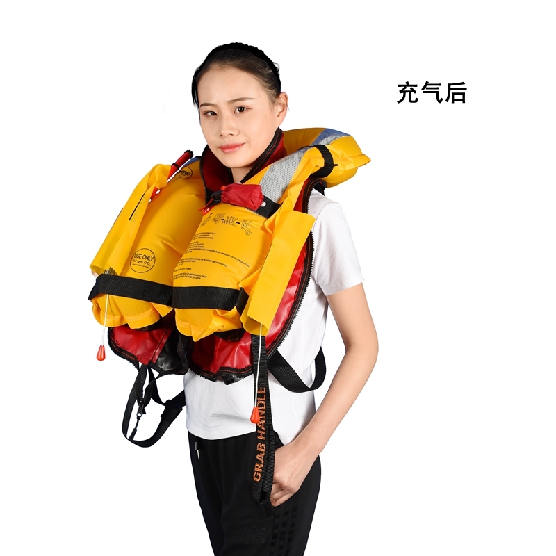 Swimming Life Vest Fishing Life Jacket 5 Sec Automatic Inflatable Top Rescue Vest 200kg Buoyancy Kayak Women/Man Life Jacket