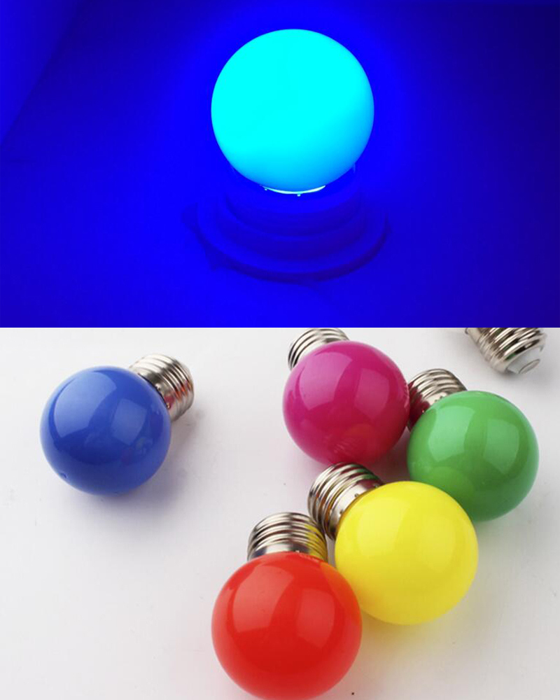 Colour Mini Bulb 360 Degree PC Cover E27 0.5W 1W LED Bulb