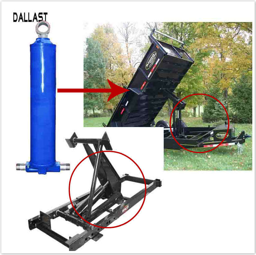 Dump Trailer Underbody Double Acting Hydraulic Hoist Oil Cylinder