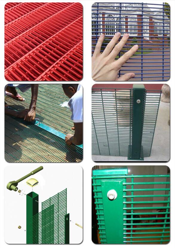 PVC Coated Welded 358 Wire Mesh Fence