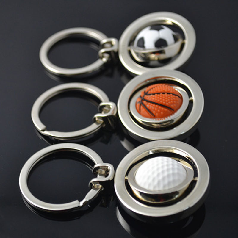 Zinc Alloy Metal Keychain with Epoxy Sticker