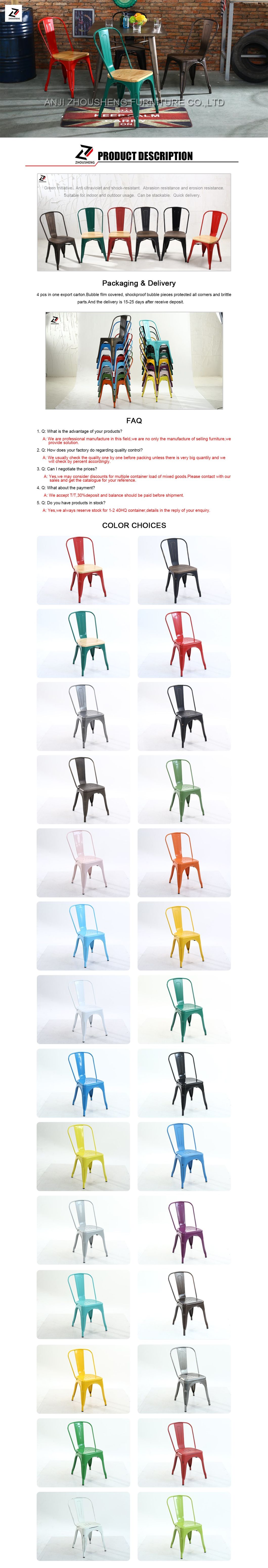 Home Furniture Indoor and Outdoor Wholesale Metal Tolix Dining Chair