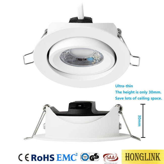 Heat Adjustable Ultra Slim Recessed Ceiling LED Spotlight IP20 LED Down Light