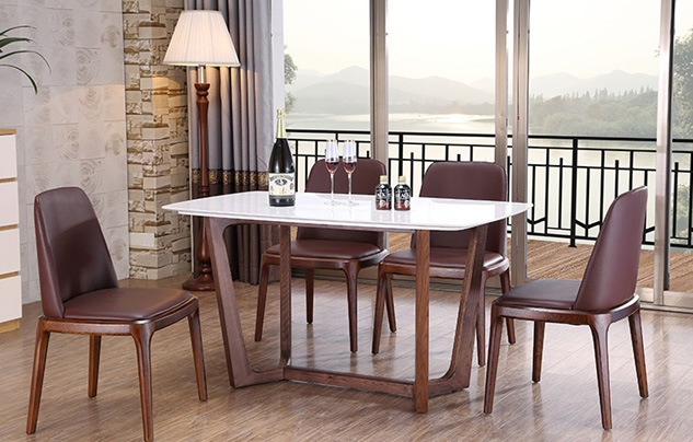 Modern Hotel Restaurant Dining Furniture Solid Wood Dining Chair (HC-LU118)