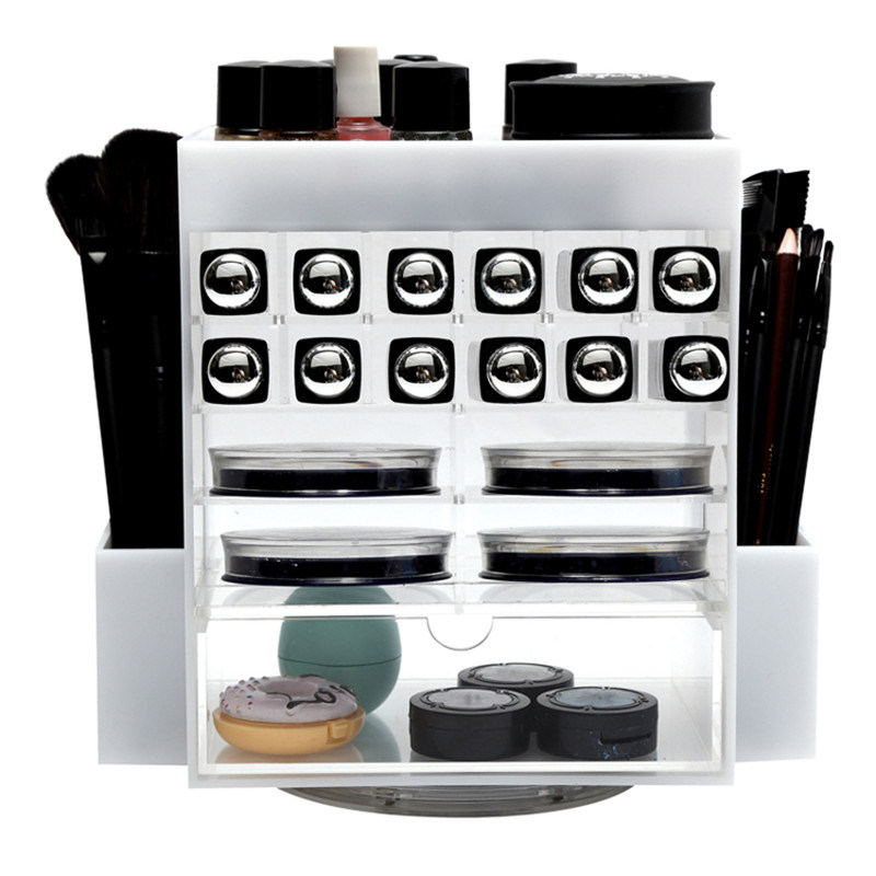 Acrylic Rotating Tower Lipstick Lip Gloss Holder Organizer Storage