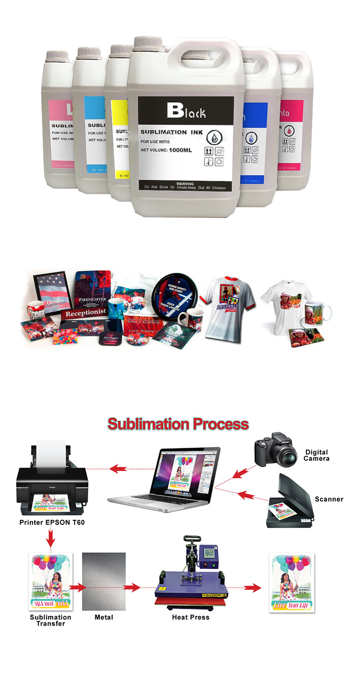 Sublimation Heat Press Ink for Transfer Printing 1000ml