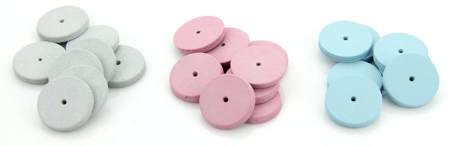 C104m Wheel Shaped Pink Polisher Dental Silicone Supplies