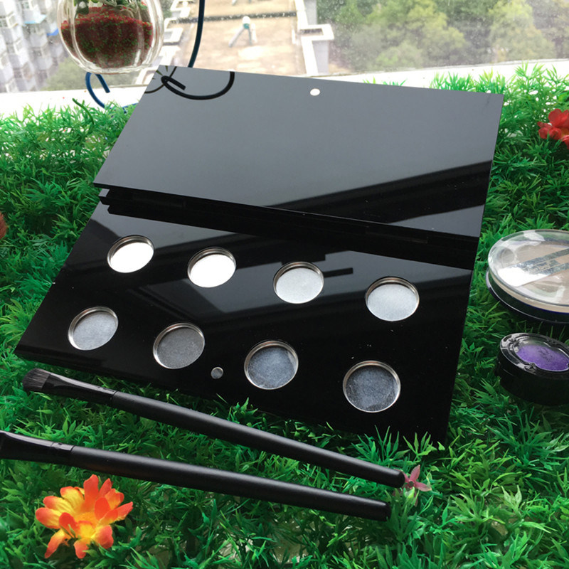 Luxury Black Acrylic Empty Cosmetic Eyeshadow Palette Holder