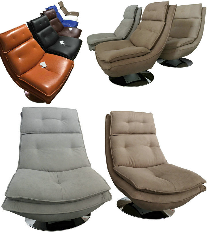 Modern Leather Club Swivel Chair (612#)