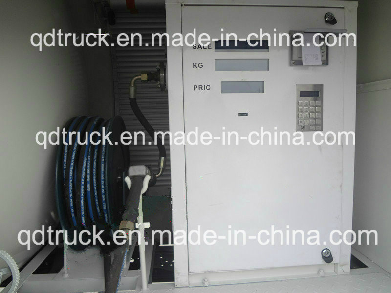 HOWO truck mounted cooking gas filling station, 5m3 Gas Dispenser Truck