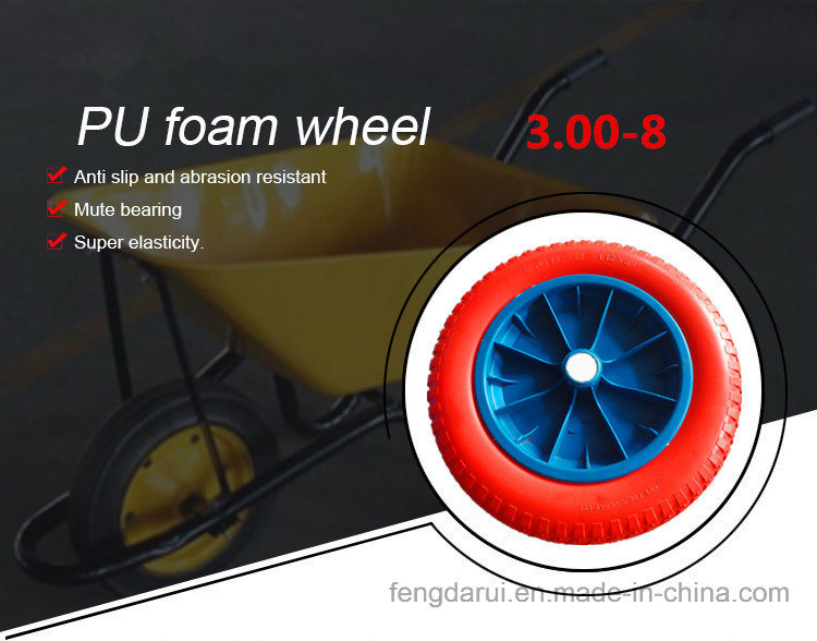 Red Ring Plastic Rim PU Foam Wheel (13