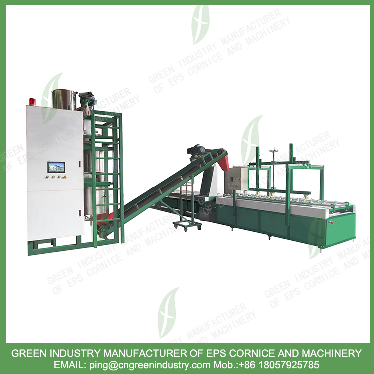 Automatic Wet Mortar Cement Mortar Mixer Foam Coating Machine for EPS Crown Moulding