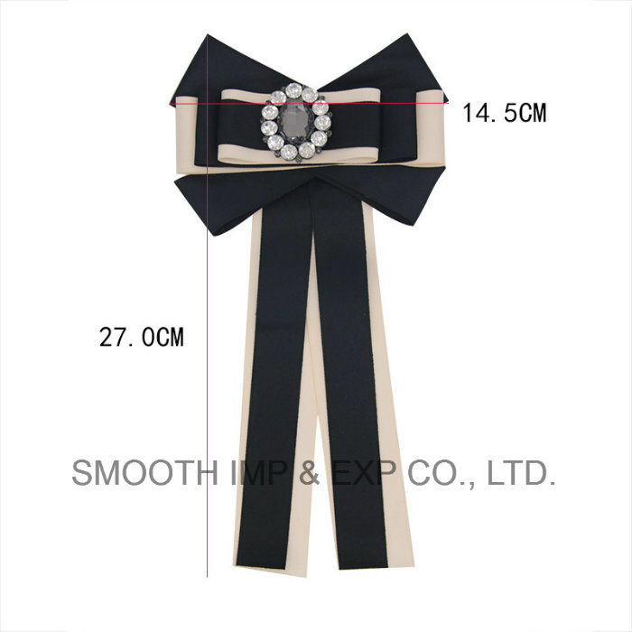 Direct Selling Wholesale Fashion Brooch Beige Word Bow Vintage Pin