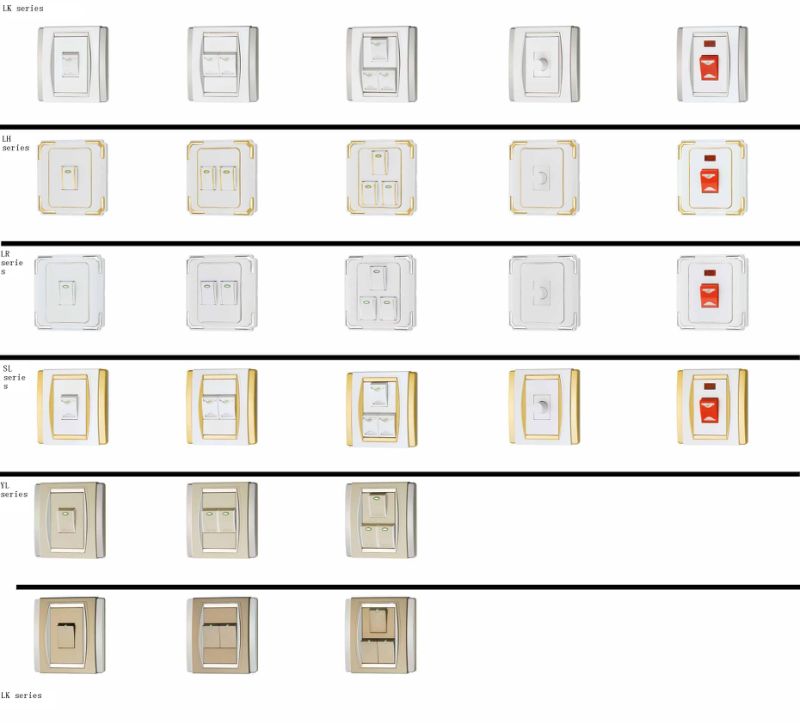 Professional Manufacture of Jr201 Wall Switch Hot Sales Switches Sockets