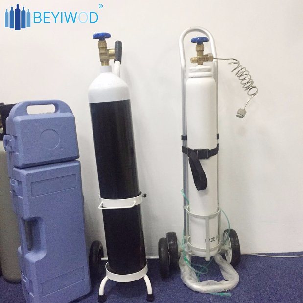 Adjustable Cylinder Trolley Medical Cart for Hospital Use