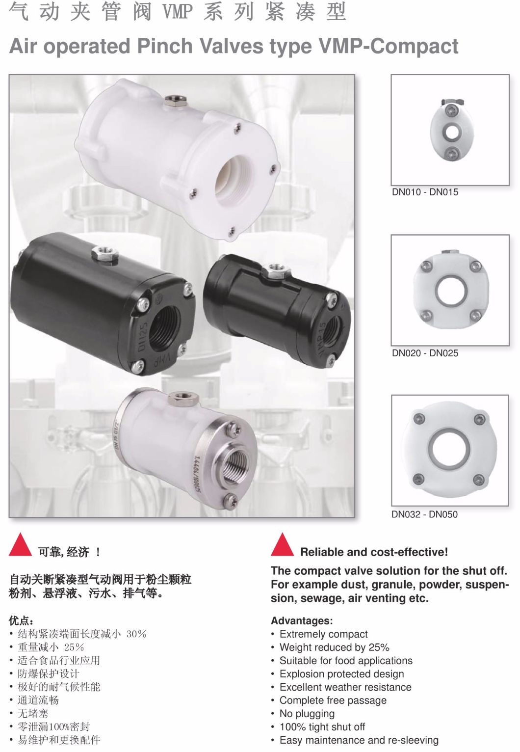 Vmp Air Operated Pneumatic Pinch Valve