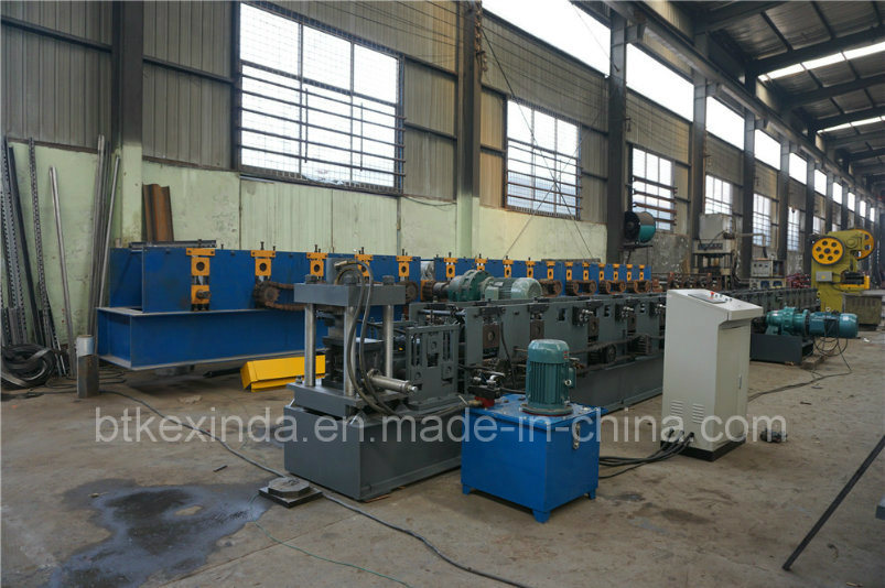 Kxd Storage Rack Cold Steel Profile Roll Forming Machine with Punching