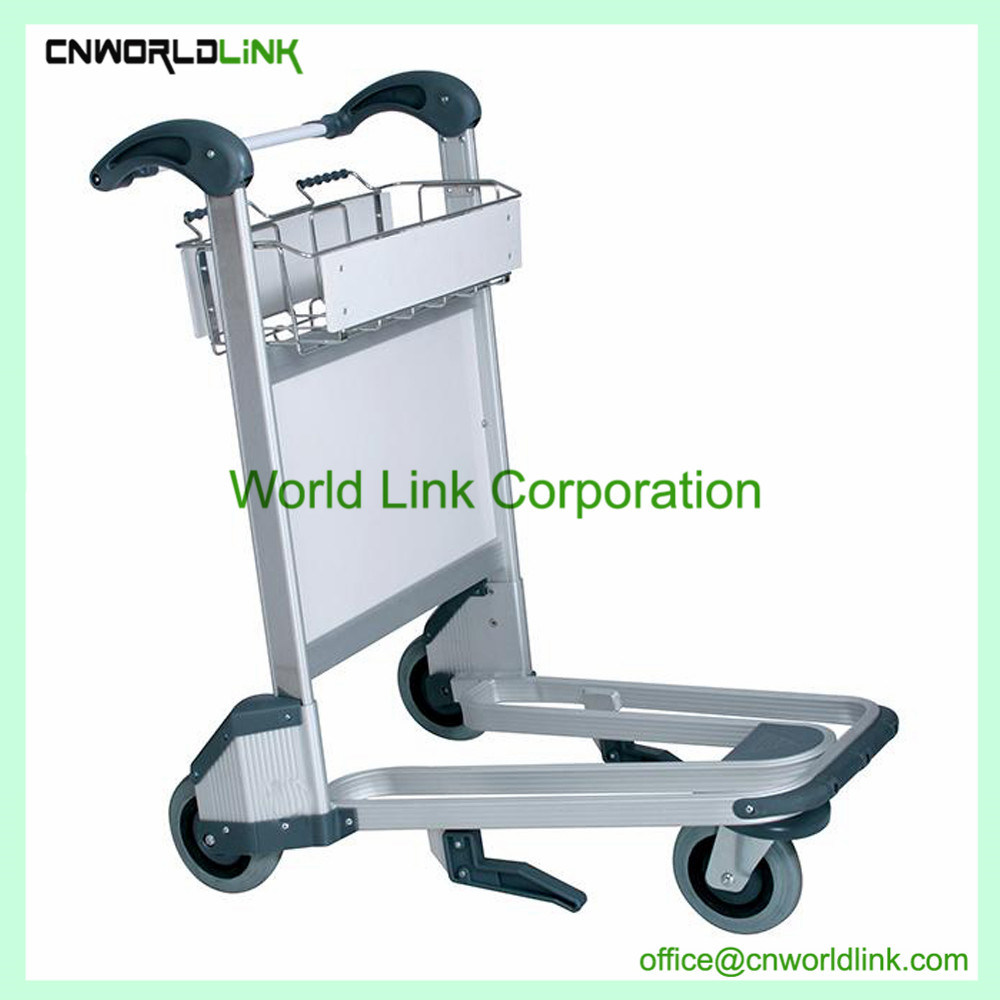 Hand Push Airport Luggage Cart for Passengers