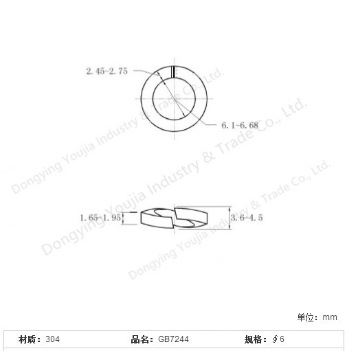 GB7244 Stainless Steel HeavyÂ  SpringÂ  Washers