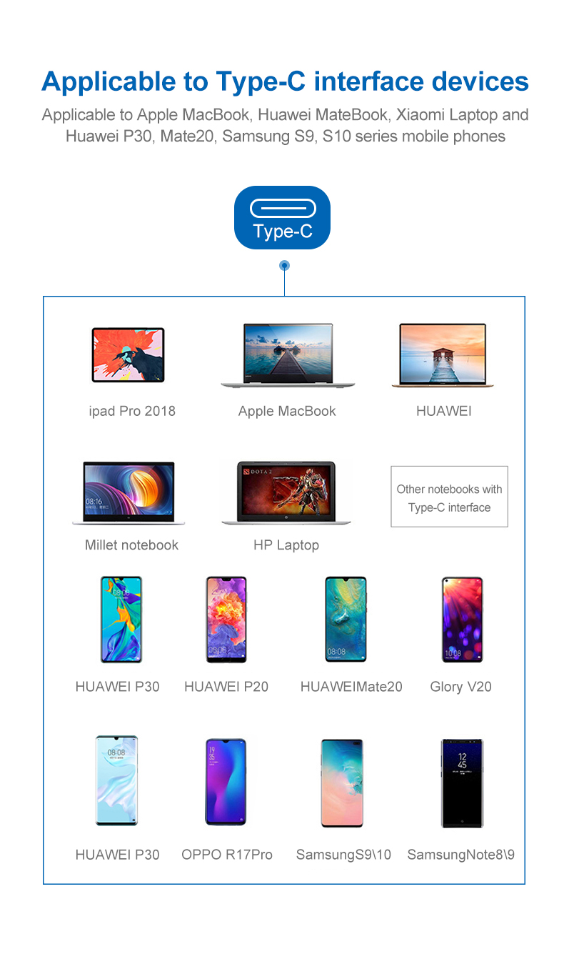 HUB USB-C 4 em 1 USB-C HUB 4 in 1
