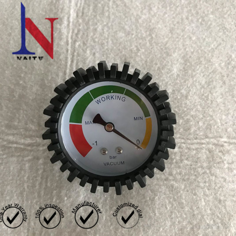 63mm Tire Type Back Connector Bourdon Tube Vacuum Gauge