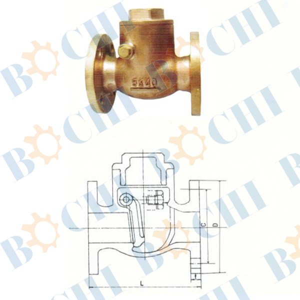 JIS 5K Bronze Marine Flanged Check Valve